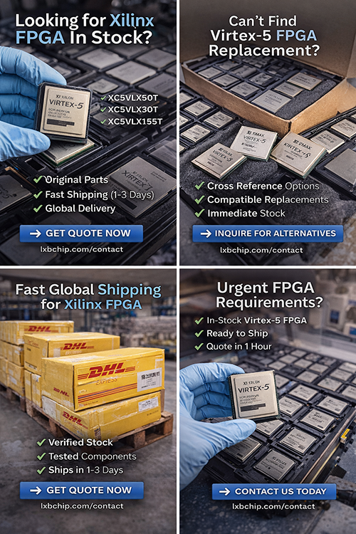 XC5VLX50T vs XC5VLX30T vs XC5VLX155T – Virtex-5 FPGA Stock & Cross Reference